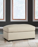 Treasure Trove - Almond - Ottoman - Leather Match
