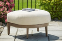 Serene Bay - Dark Brown / White - Ottoman With Cushion