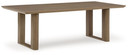 Serene Bay - Dark Brown - Rectangular Dining Table With Umbrella Option