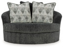 Biddeford - Shadow - Oversized Swivel Accent Chair