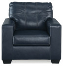 Santorine - Ocean - Chair - Leather Match