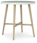 Seton Creek - Beige - Round Bar Table With Umbrella Option
