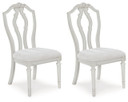 Montelaine - Antique White - Dining Upholstered Side Chair (Set of 2)
