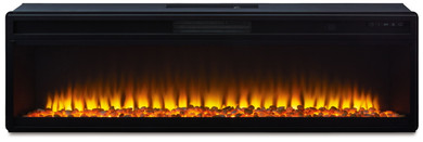 Entertainment Accessories - Black - Wide Fireplace Insert