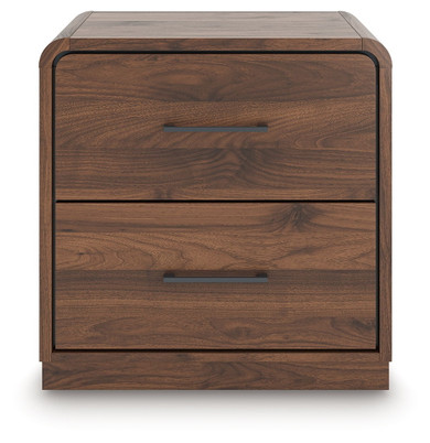 Fortlorn - Walnut Brown - Two Drawer Night Stand