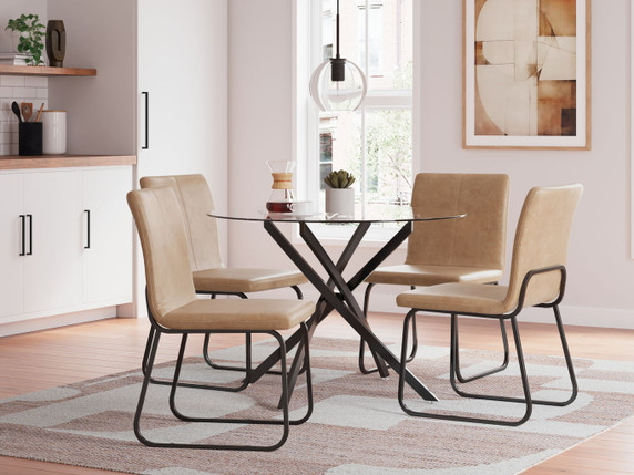 Pharwynn - Black - 5 Pc. - Dining Room Table, 4 Side Chair Pharwynn - Black - 5 Pc. - Dining Room Table, 4 Side Chair