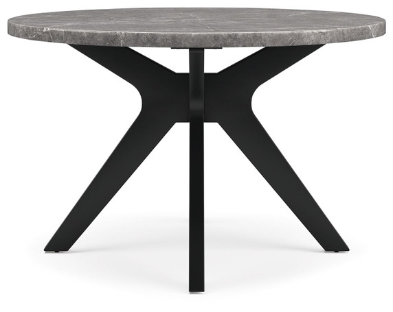 Glinari - Taupe / Black - 5 Pc. - Dining Room Table, 4 Side Chairs