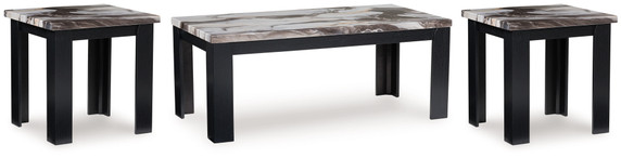 Jazmore - Dark Brown - Occasional Table Set (Set of 3)