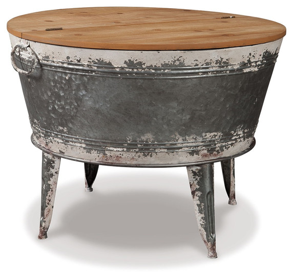Shellmond - Metallic / Brown / Beige - Accent Cocktail Table Shellmond - Metallic / Brown / Beige - Accent Cocktail Table
