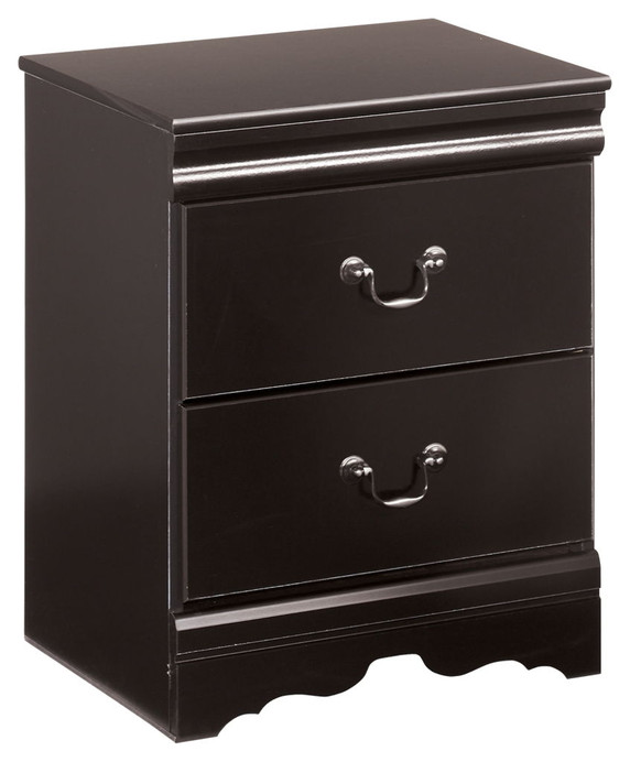 Huey Vineyard - Black - Two Drawer Night Stand