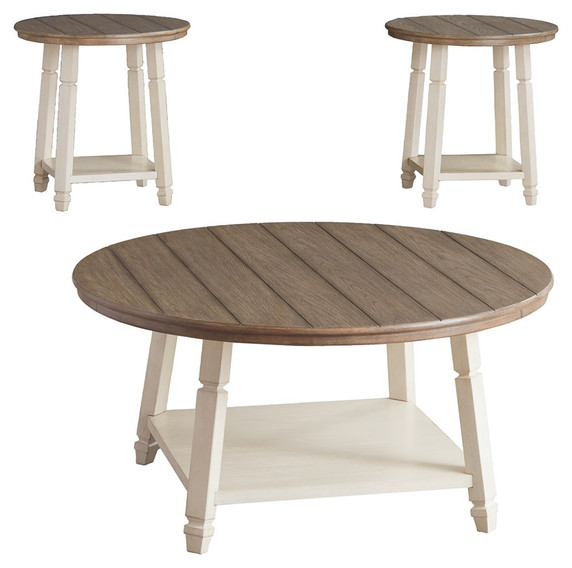 Bolanbrook - White / Brown / Beige - Occasional Table Set (Set of 3) Bolanbrook - White / Brown / Beige - Occasional Table Set (Set of 3)