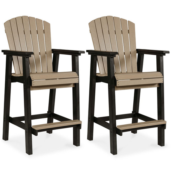 Fairen Trail - Black / Driftwood - Tall Barstool (Set of 2) Fairen Trail - Black / Driftwood - Tall Barstool (Set of 2)