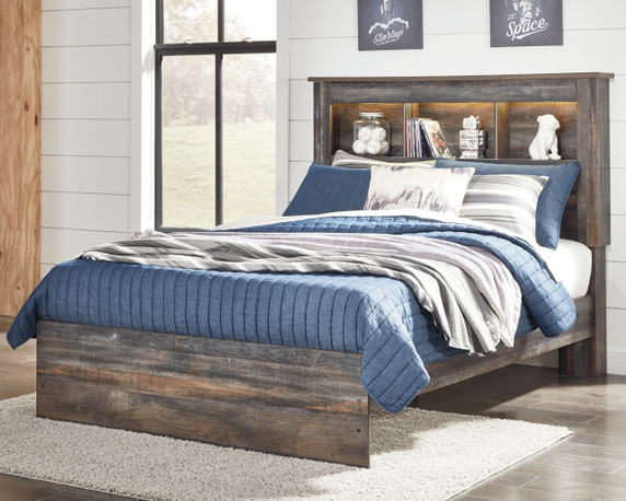 Drystan - Panel Bookcase Bed