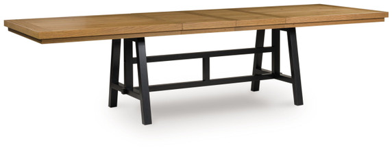 Galliden - Black / Brown - Rectangular Dining Room Extension Table Galliden - Black / Brown - Rectangular Dining Room Extension Table