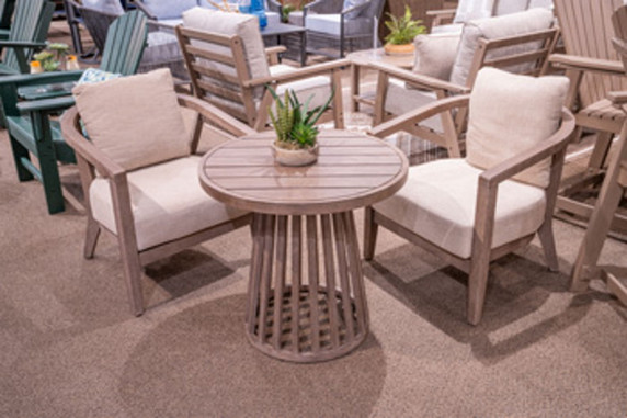 Joy Lagoon - Beige - Outdoor Chairs With Cushions/Table (Set of 3) Joy Lagoon - Beige - Outdoor Chairs With Cushions/Table (Set of 3)