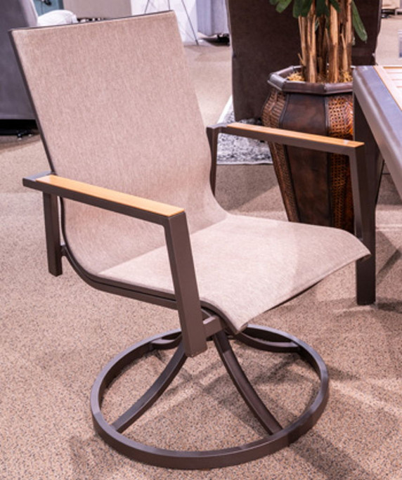 Carmel Highlands - Dark Brown - Sling Swivel Chair (Set of 2) Carmel Highlands - Dark Brown - Sling Swivel Chair (Set of 2)