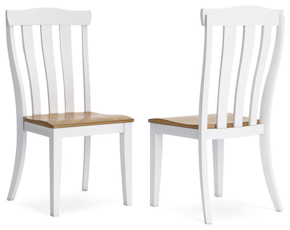 Ashbryn - White / Natural - Dining Room Side Chair (Set of 2) Ashbryn - White / Natural - Dining Room Side Chair (Set of 2)