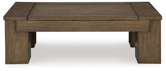 Rosswain - Warm Brown - Lift Top Cocktail Table