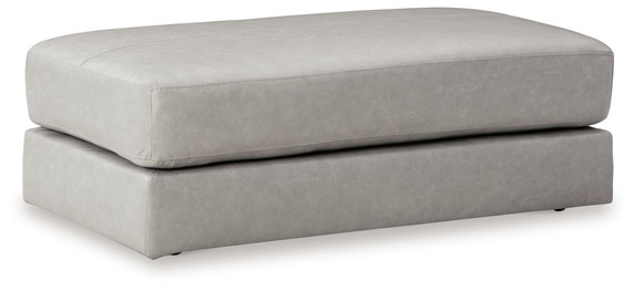 Amiata - Glacier - Oversized Accent Ottoman - Leather Match Amiata - Glacier - Oversized Accent Ottoman - Leather Match