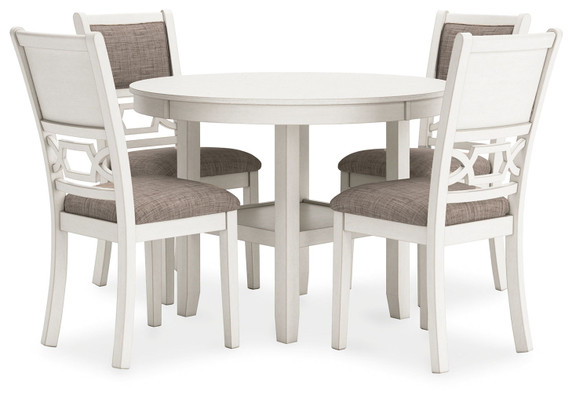 Erinberg - Antique White - Dining Room Table Set (Set of 5) Erinberg - Antique White - Dining Room Table Set (Set of 5)
