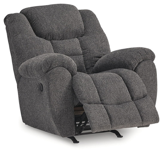 Foreside - Charcoal - Rocker Recliner - Fabric