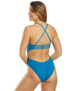 Take on every challenge in the TYR Women’s Solid Trinityfit Swimsuit.

Designed for today’s athlete, the TTSOD7A boasts a 100% polyester construction, making it nearly 20 times stronger than traditional swimwear. So, whether your training takes you to the pool or the beach, you can be sure TYR’s Durafast One® fabrication will provide both a secure fit and fade-free color. Featuring a medium neckline, sleek/flexible straps, open, triple-bound X-back and high cut leg, the Trinityfit is ideal for athletes who want comfortable coverage during every swim.

TYR Sport swimsuits are fully lined, ensure 4-way stretch technology and provide UPF 50+ sun protection. All Durafast One® suits are chlorine proof and sustain an impressive 300+ hours of performance.

TYR Durafast One®: 100% Polyester