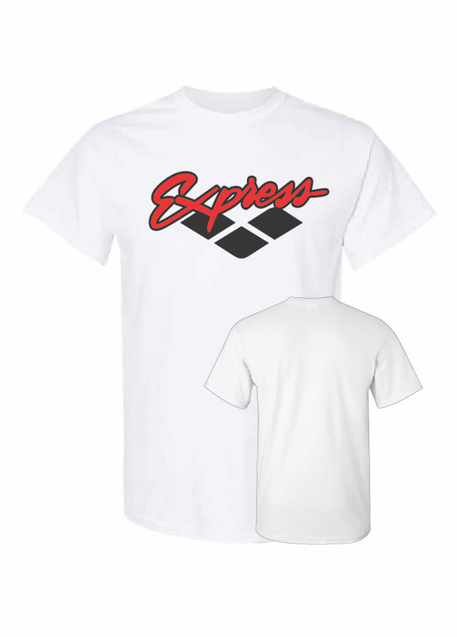 Express Gildan Cotton Tri-Color T-Shirt (White)