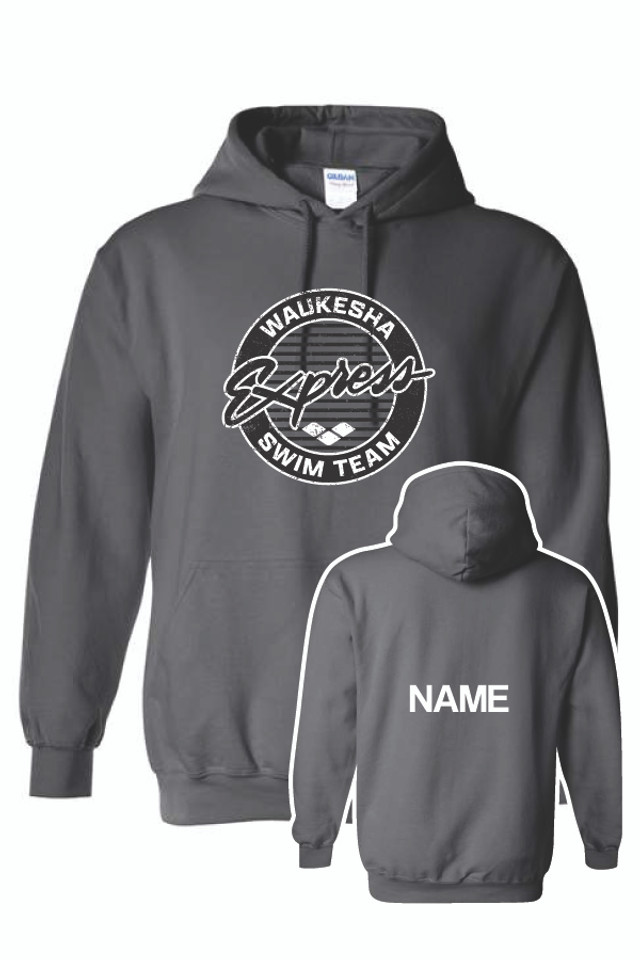 Express Gildan Cotton Hooded Sweatshirt (Charcoal)