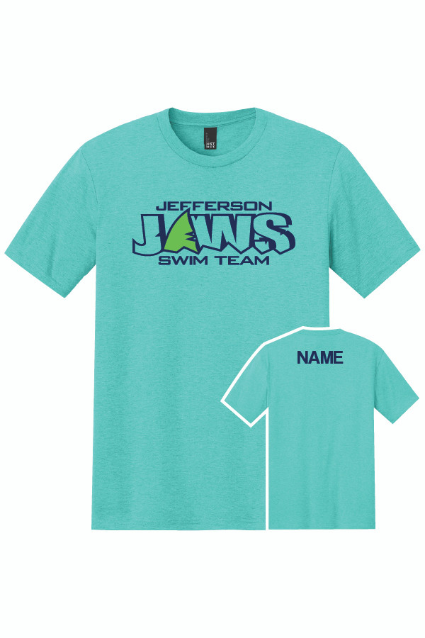 JAWS Adult Softstyle T-Shirt (Aqua Heather)
