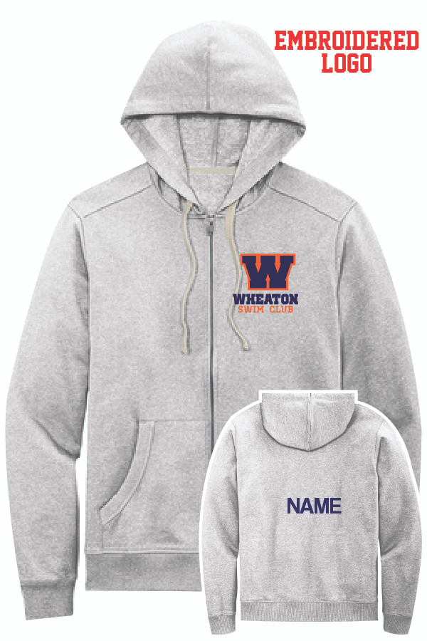 Wheaton Adult Full Zip Hooded Sweatshirt