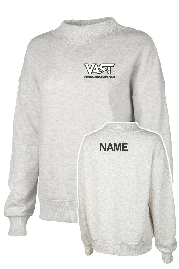 VAST Ladies Mock Neck Crewneck Sweatshirt
