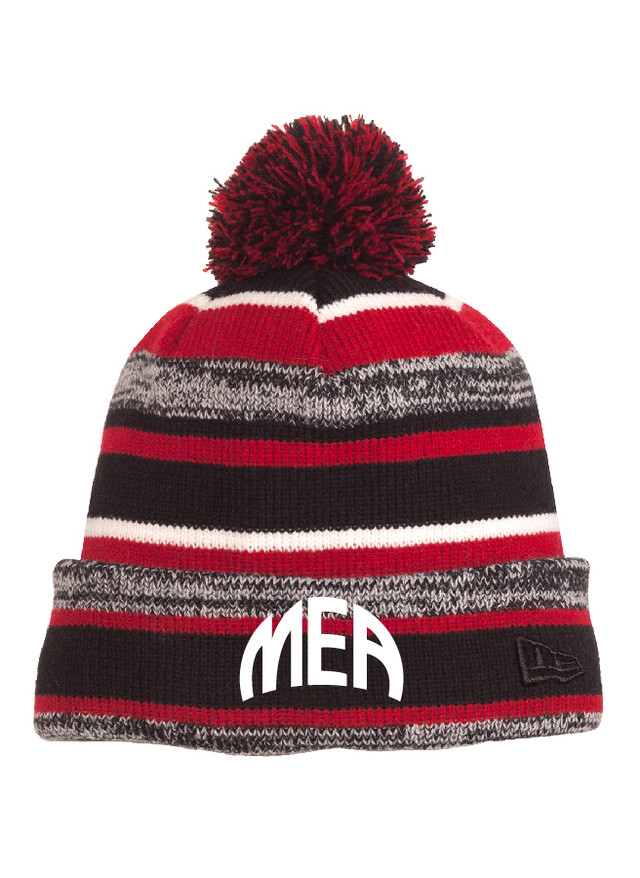 MEA Striped Pom Hat