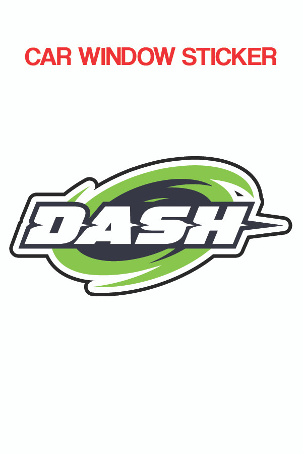 DASH Car Window Cling Sticker