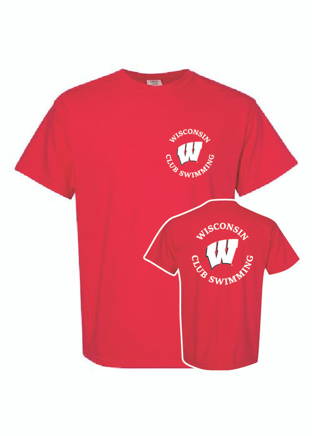 UW Swim Club Comfort Colors T-Shirt (Red)