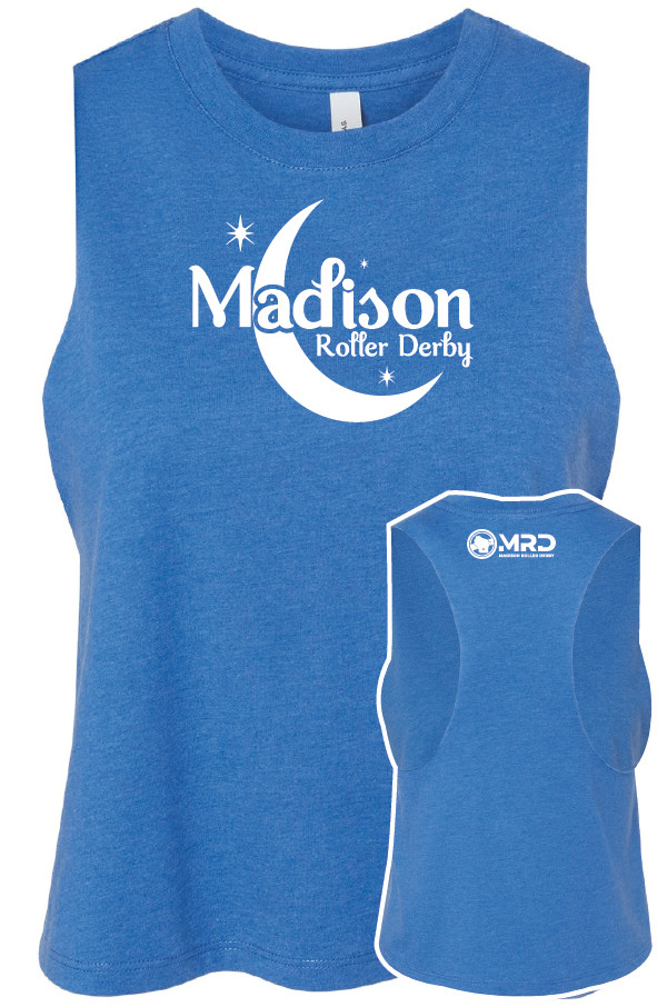 MRD Ladies Racerback Crop Top Tank Top (Royal)