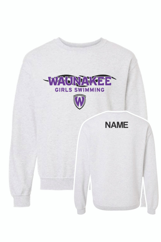 Waunakee Girls Cotton Crewneck Sweatshirt
