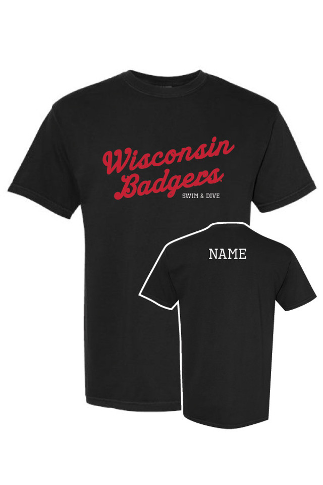 2025 Wisconsin Swim and Dive Comfort Colors T-Shirt (Black) 2025 Wisconsin Swim and Dive Comfort Colors T-Shirt (Black)