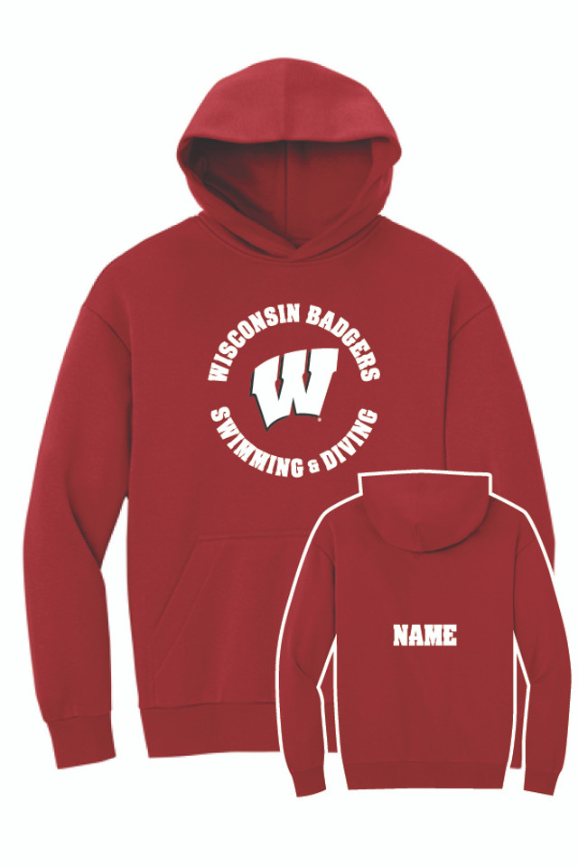 2025 Wisconsin Swim and Dive Oversized Hoodie (Red) 2025 Wisconsin Swim and Dive Oversized Hoodie (Red)