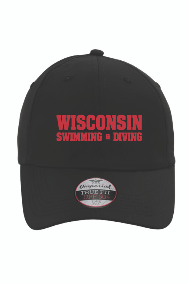 2025 Wisconsin Swim and Dive Performance Hat (Black) 2025 Wisconsin Swim and Dive Performance Hat (Black)