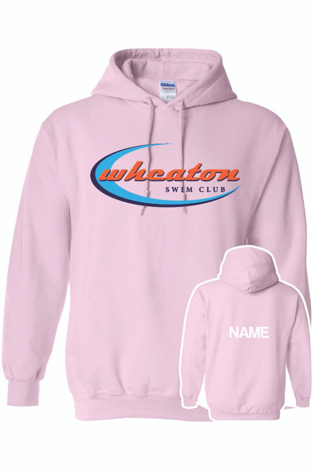 Wheaton Adult & Youth Cotton Hooded Sweatshirt (Light Pink) Wheaton Adult & Youth Cotton Hooded Sweatshirt (Light Pink)