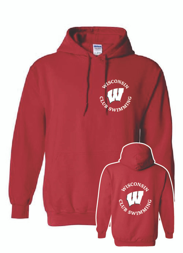 UW Swim Club Gildan Cotton Hooded Sweatshirt (Red) UW Swim Club Gildan Cotton Hooded Sweatshirt (Red)