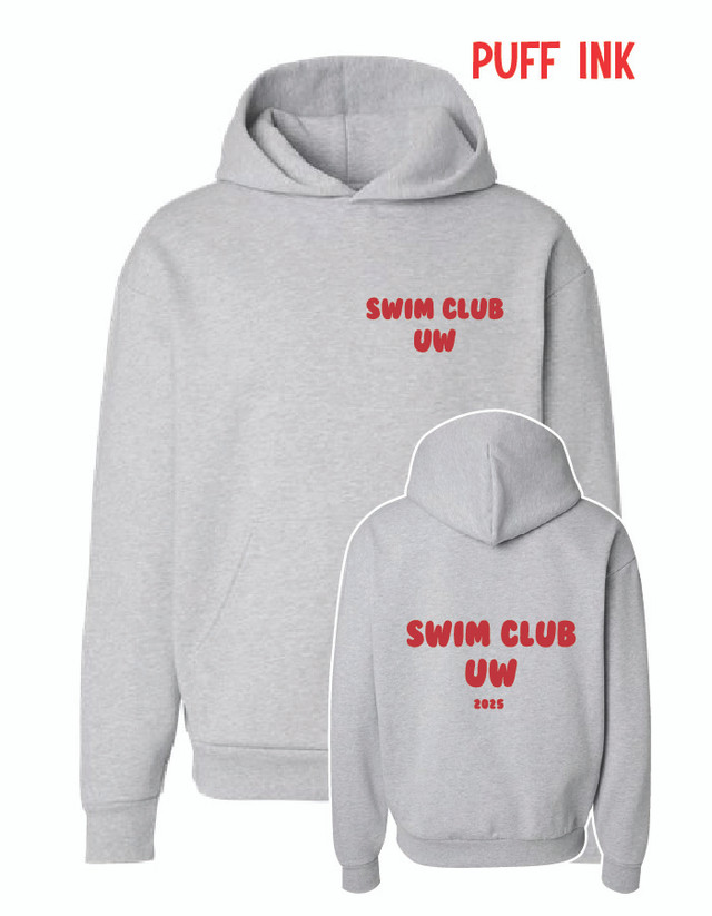 UW Swim Club Oversized Hooded Sweatshirt (Grey Hth.) UW Swim Club Oversized Hooded Sweatshirt (Grey Hth.)