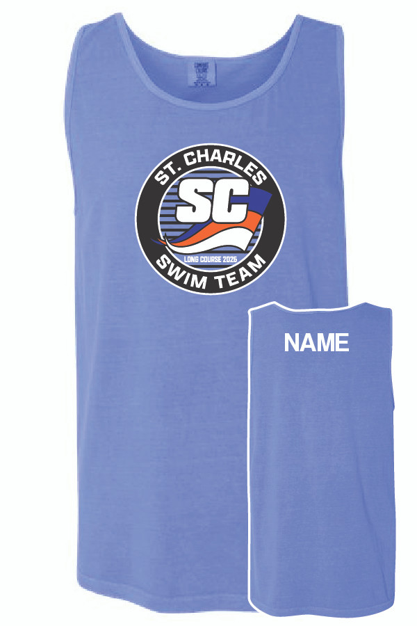 SCST Unisex Comfort Colors Tank Top (Flo Blue)