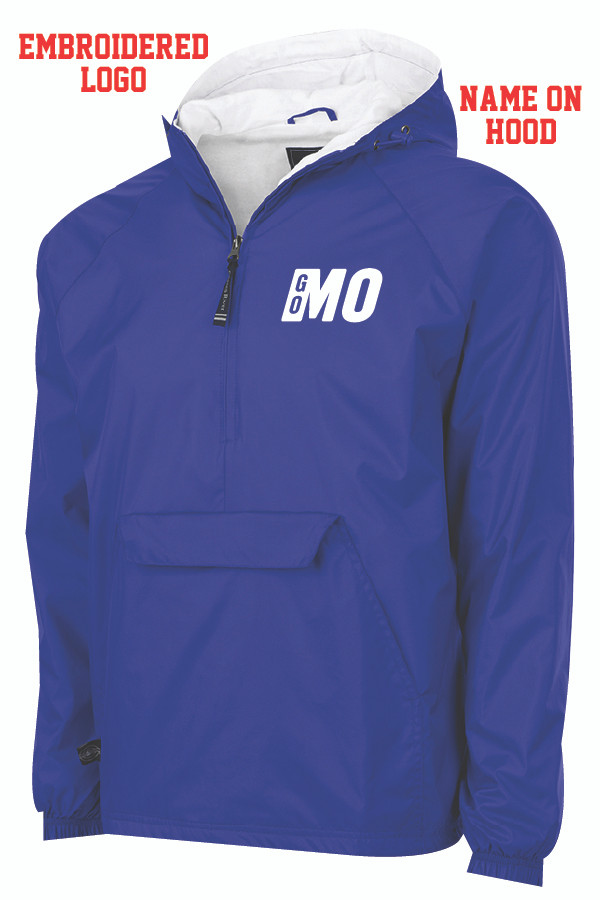 Monona Adult 1/4 Zip Pullover Windbreaker (Royal)