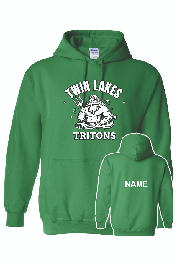 Twin Lakes Cotton Hooded Sweatshirt (Irish Green)