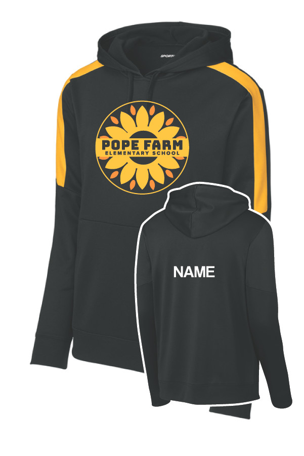 2026 Pope Farm Youth Polyester Hoodie (Black/Gold)