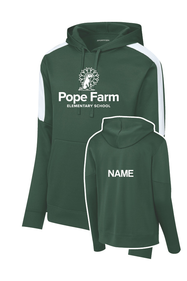 2026 Pope Farm Adult Polyester Hoodie (Forest/White)