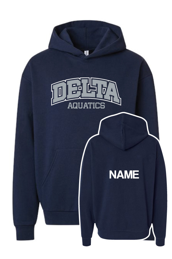 Delta Adult Oversized Hooded Sweatshirt