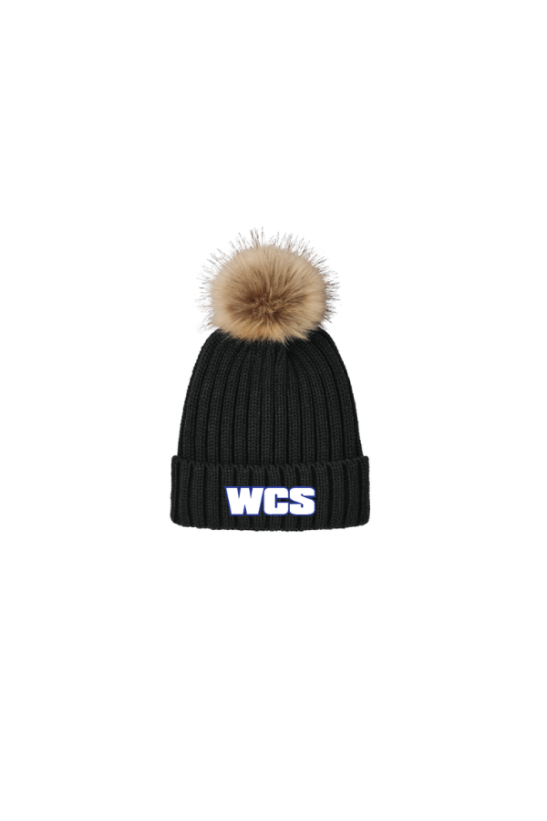 West Chicago Sharks Faux Fur Pom Hat