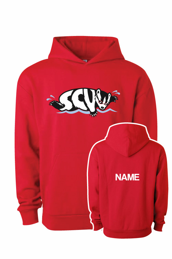 2026 SCUW Oversized Hooded Sweatshirt (Red)